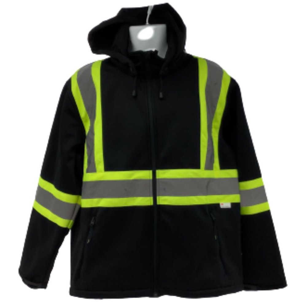 ForceField | Men's Safety Softshell Rain Jacket | Black | Large